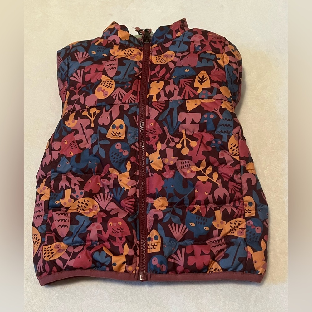 NWT Kid’s REI Reversible 650 Down Jacket Rose Forest Friends/MauveWood